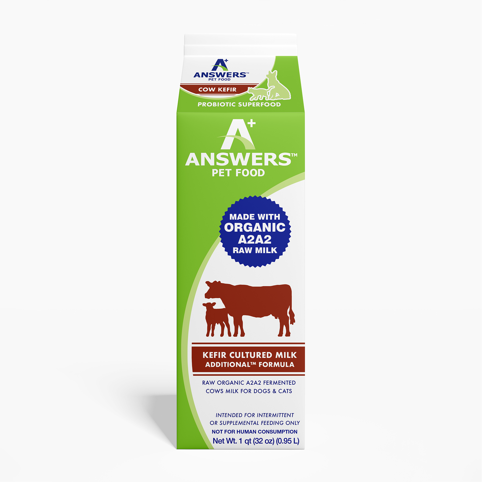 Answers Pet Food Power Pours Fermented Cow Kefir Raw Milk for Cats and Dogs