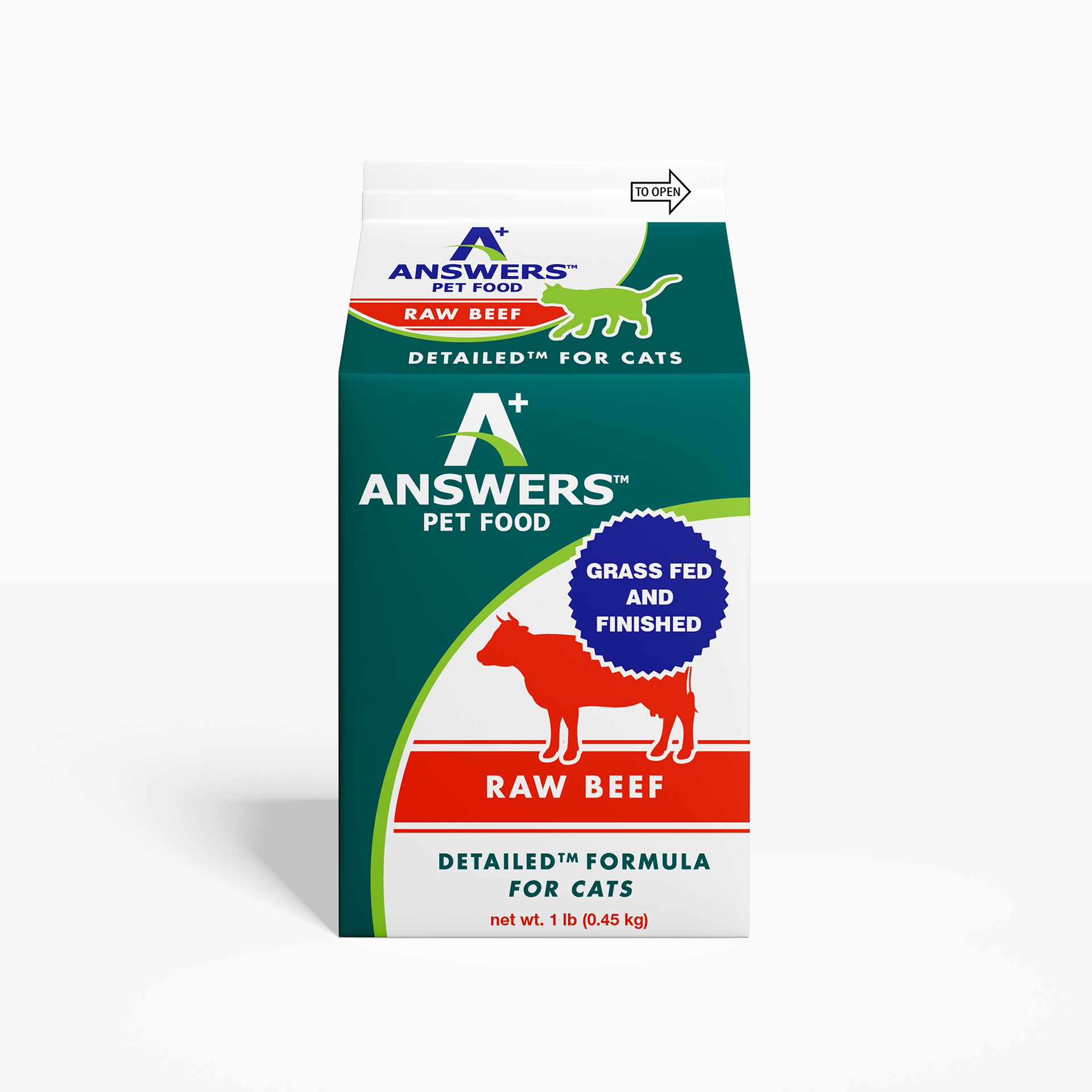 Detailed Beef Formula For Cats - 1lb – ANSWERS Pet Food