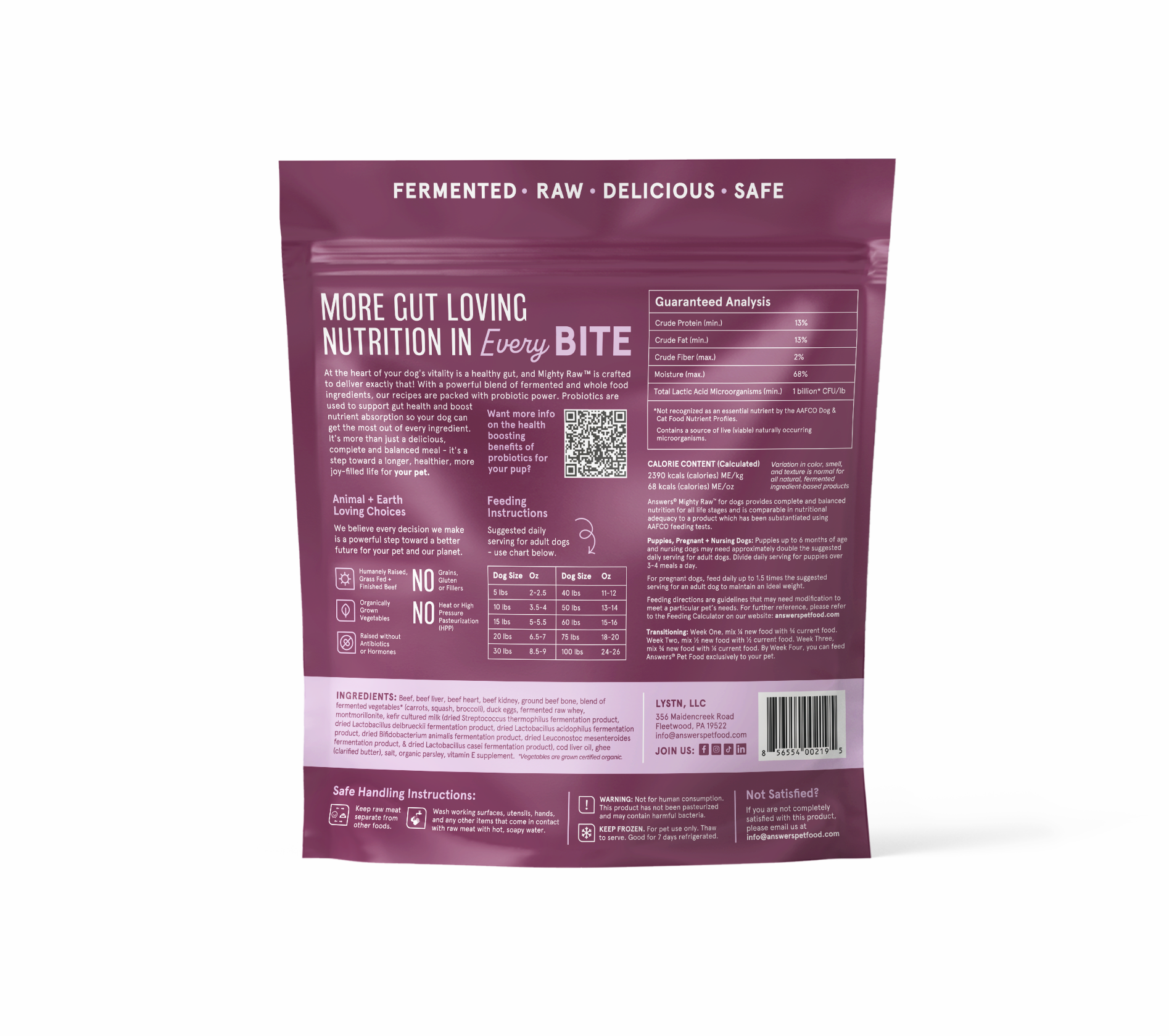 Mighty Raw Beef For Dogs