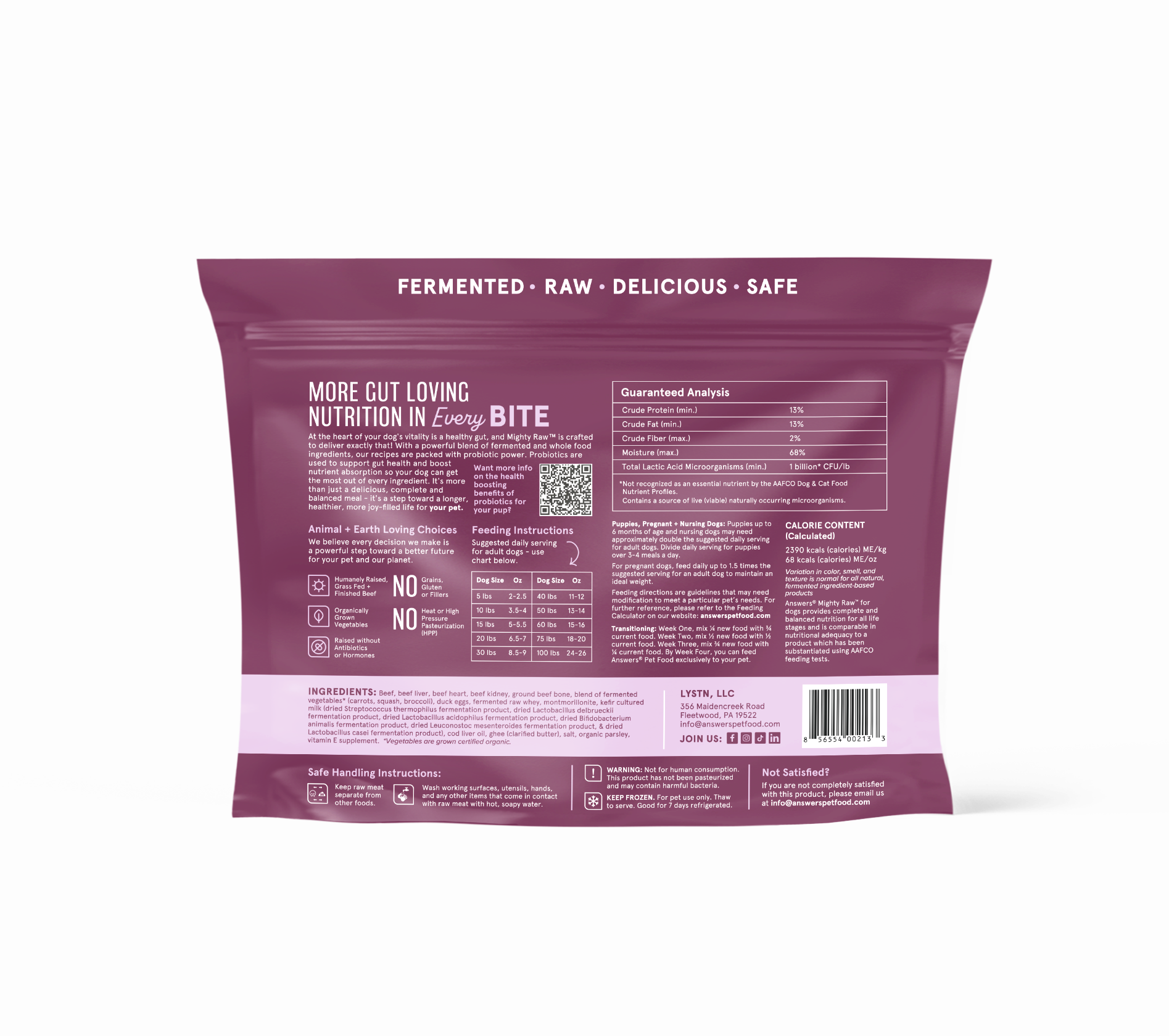 Mighty Raw Beef For Dogs