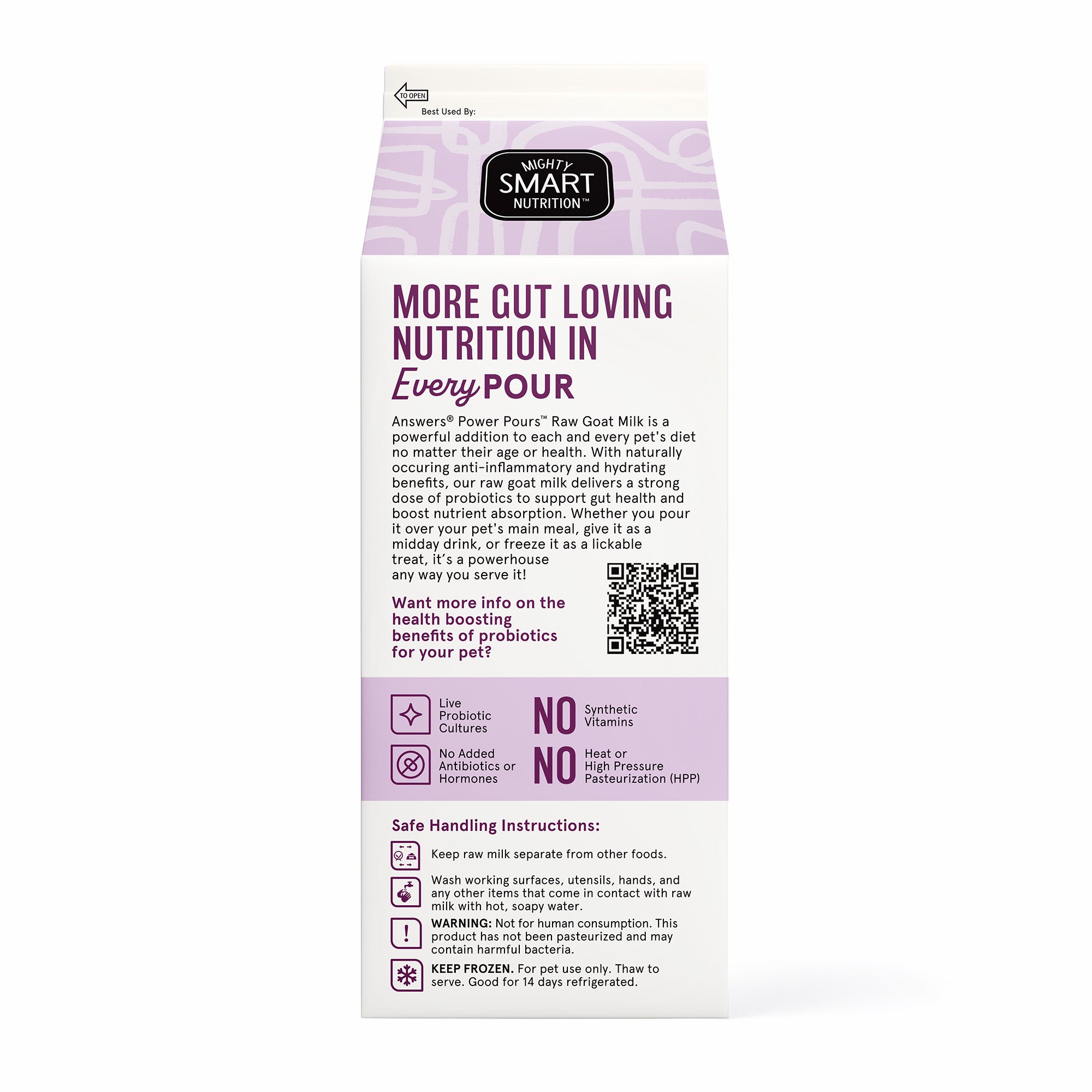 Power Pours Raw Goat Milk